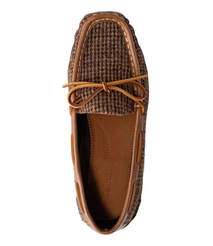 Men's Harris Tweed Double Sole Slippers, Chestnut, small image number 4