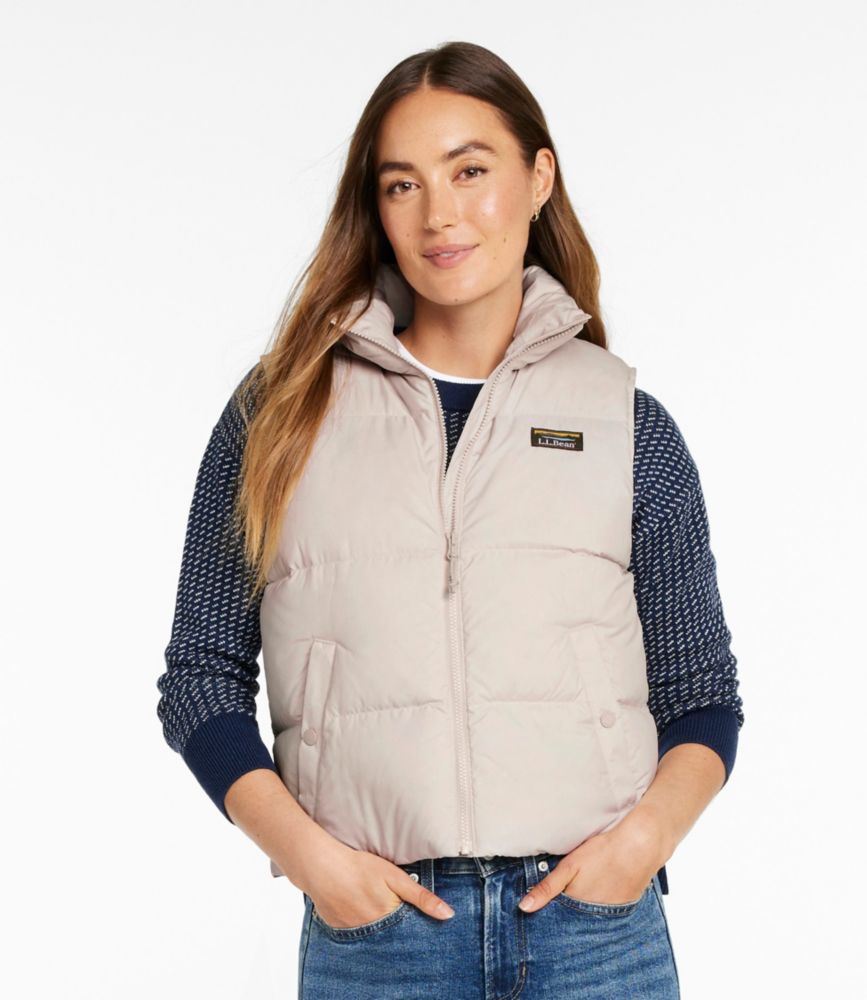 L.L.Bean Women's Mountain Classic Down Vest, Cropped With DownTek
