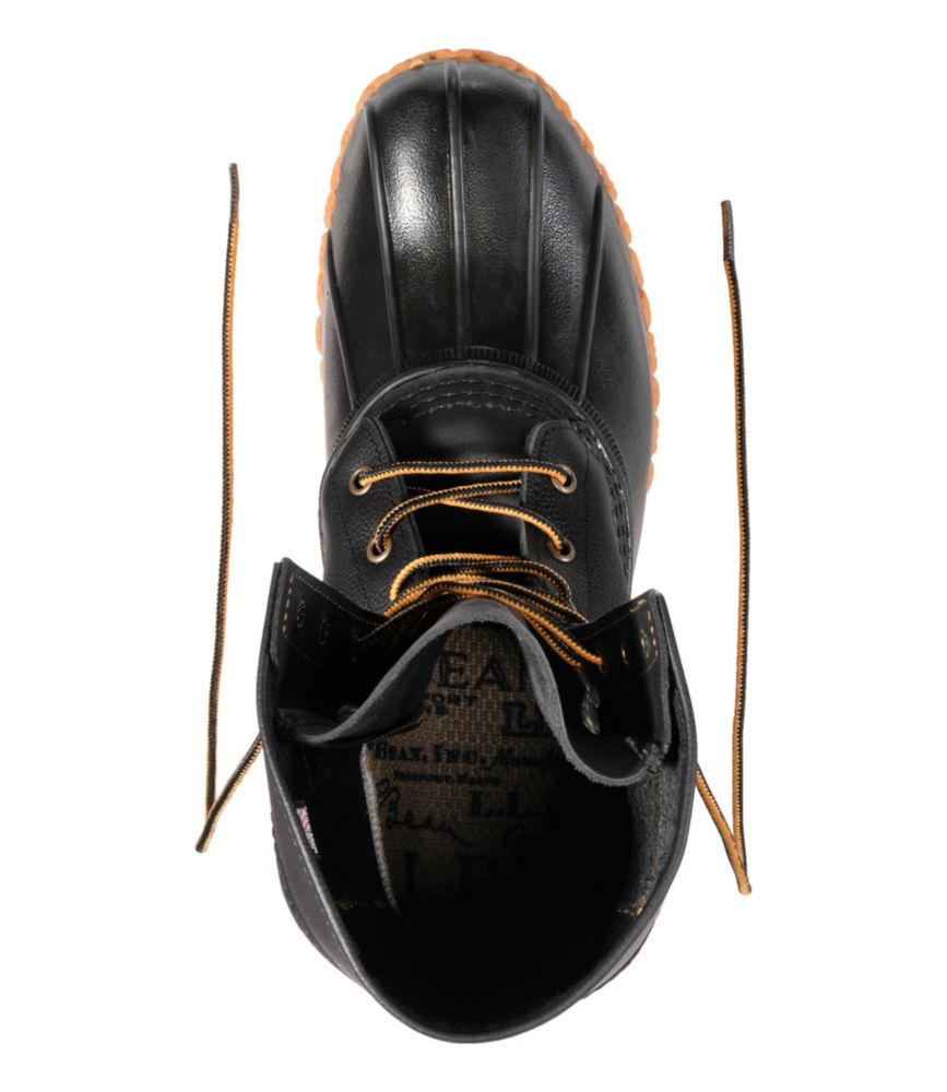 Men's Signature Bean Boots, 11" Cruiser Leather, Black/Black/Dark Amber, small image number 4