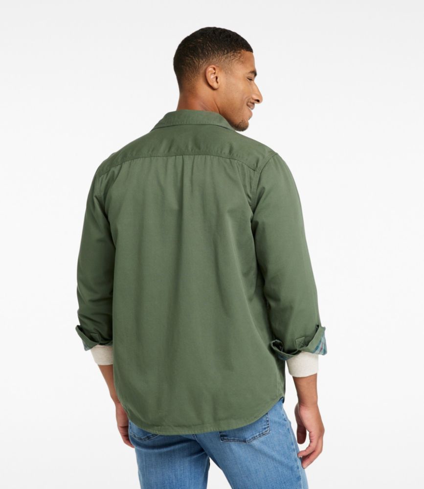 Men's Flannel-Lined Hurricane Shirt, Iron, small image number 3
