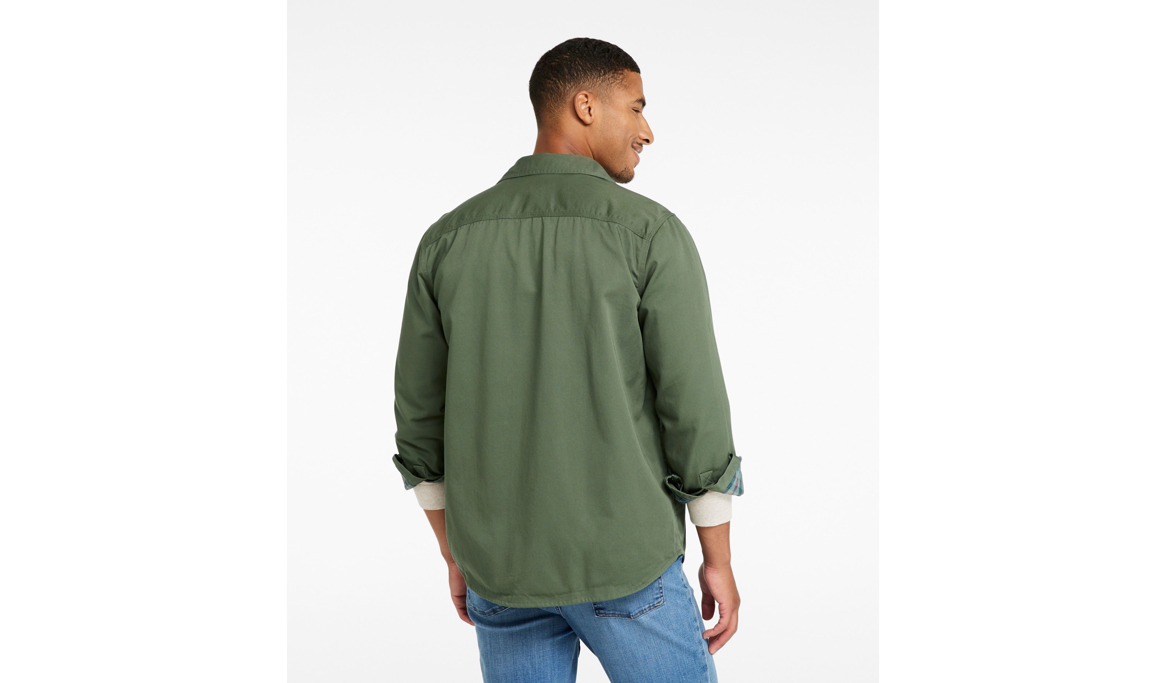 Men's Flannel-Lined Hurricane Shirt, Traditional Fit