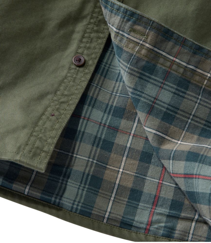 Men's Flannel-Lined Hurricane Shirt, Deepest Brown, small image number 8
