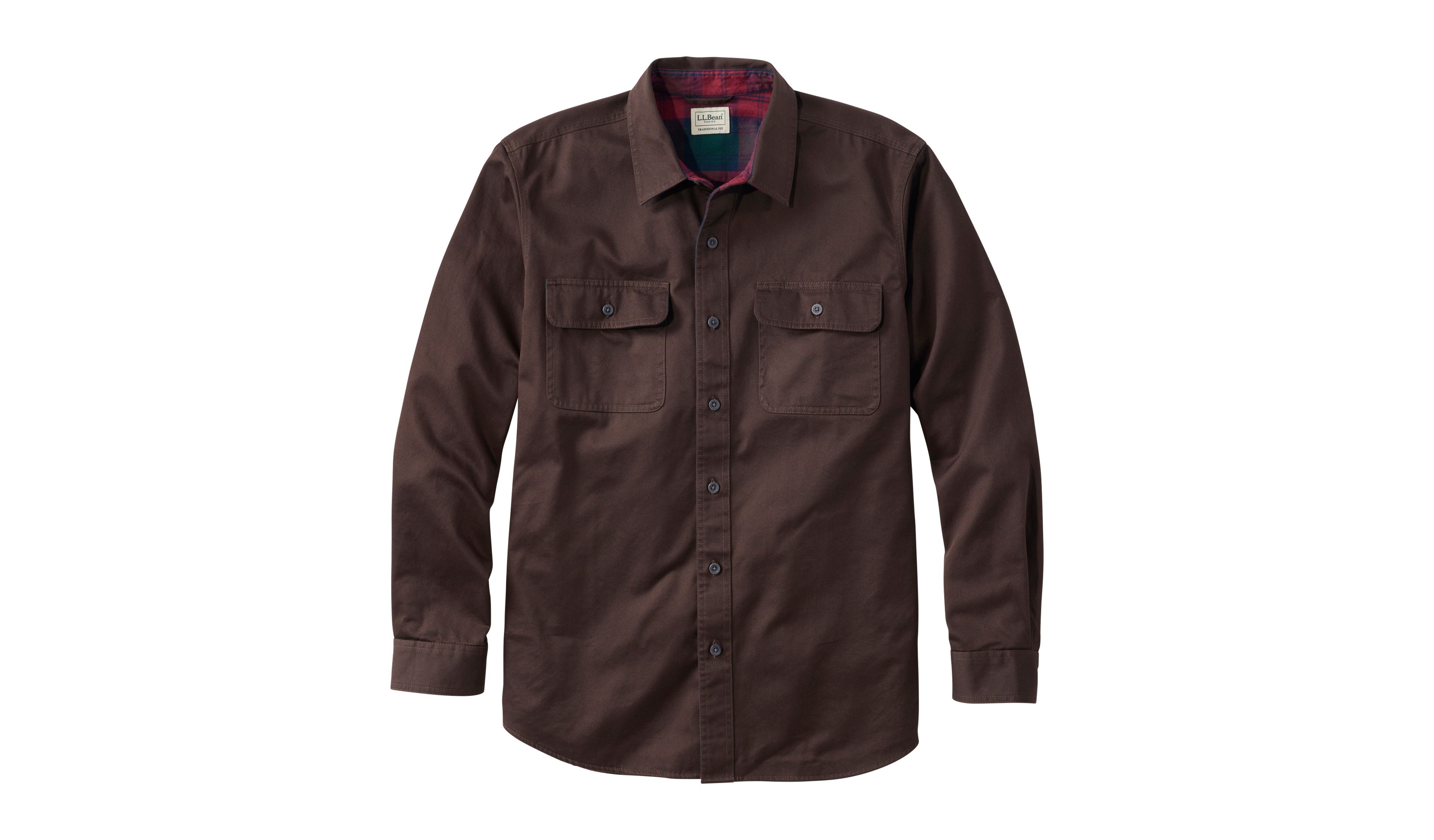 Men's Flannel-Lined Hurricane Shirt, Traditional Fit