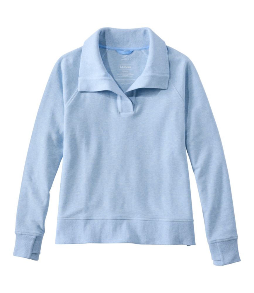 Women's Bean's Cozy Splitneck Pullover Sweatshirt, Seaboard Blue Heather, small image number 1