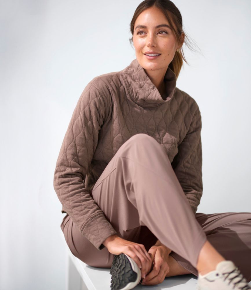 Women's VentureSoft Quilted Funnelneck Pullover, Icy Blue, small image number 7