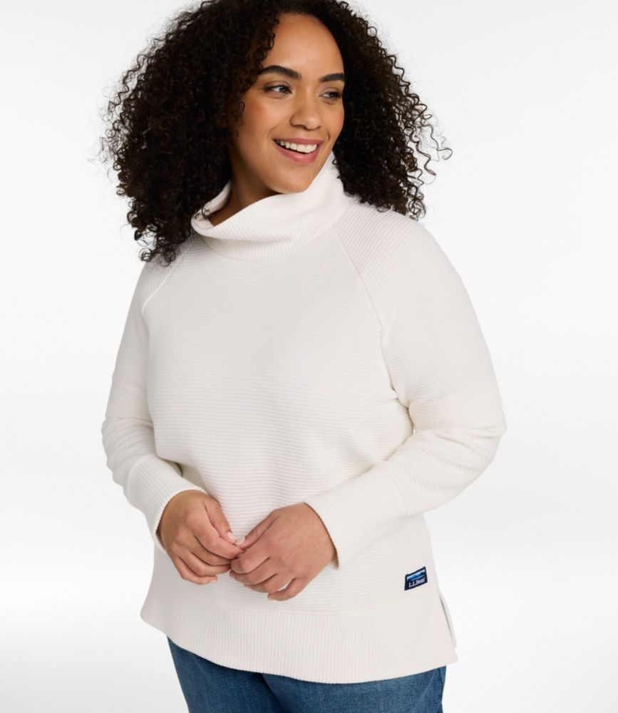 Women's Lakewashed Double-Knit Funnelneck, Classic Navy, small image number 2