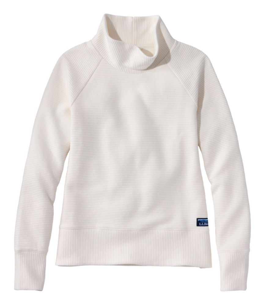 Women's Lakewashed Double-Knit Funnelneck