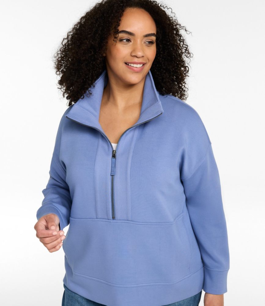 Women's L.L.Bean CloudSoft Top, Half-Zip Pullover, Deep Lake, small image number 2