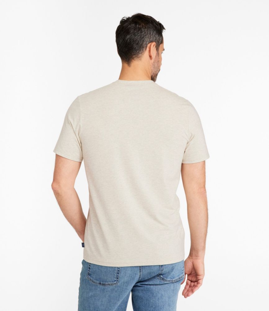 Men's Comfort Stretch Performance® Pima Tee, Short-Sleeve Without Pocket, Blue Tide Heather, small image number 3