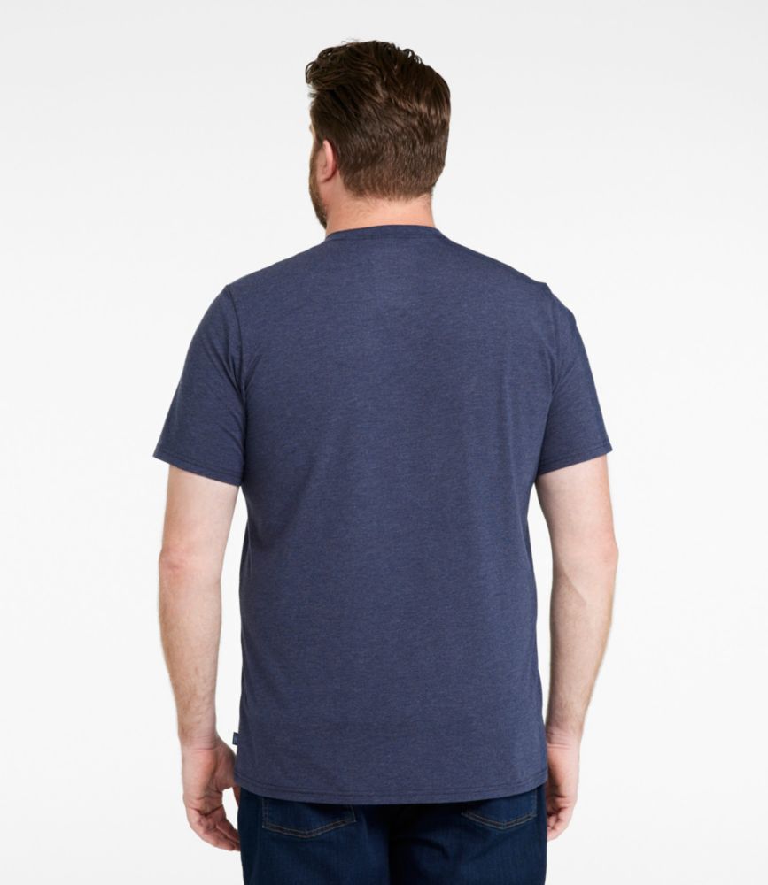 Men's Comfort Stretch Performance® Pima Tee, Short-Sleeve Without Pocket, Blue Tide Heather, small image number 5