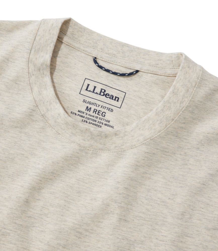 Men's Comfort Stretch Performance® Pima Tee, Short-Sleeve Without Pocket, Blue Tide Heather, small image number 6