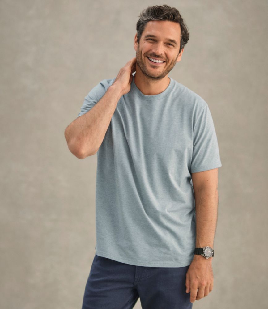 Men's Comfort Stretch Performance&reg; Pima Tee, Short-Sleeve Without Pocket, Silver Pine, small image number 8
