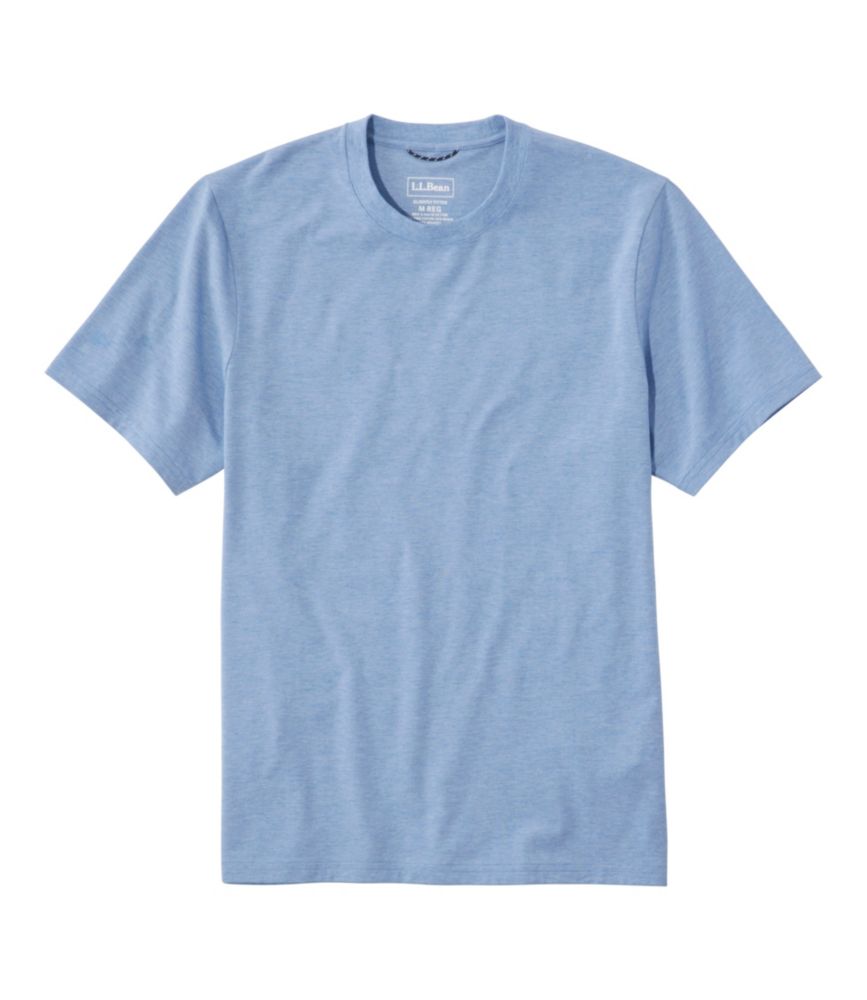 Men's Comfort Stretch Performance® Pima Tee, Short-Sleeve Without Pocket, Blue Tide Heather, small image number 1