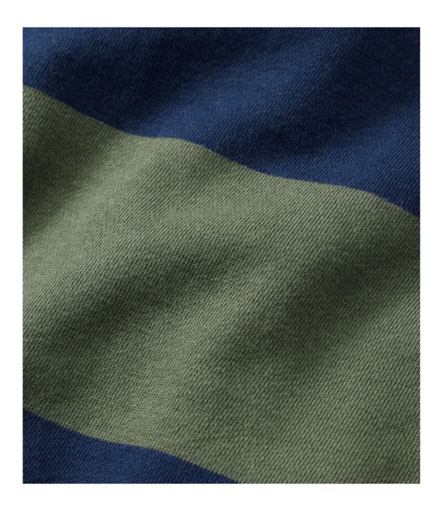 Men's Mariner Fleece Robe, Stripe, Thyme Stripe, small image number 4