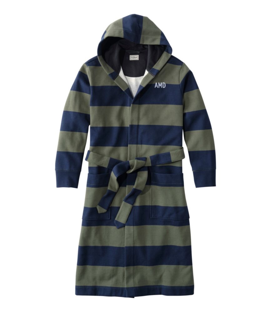 Men's Mariner Sweatshirt Robe, Stripe