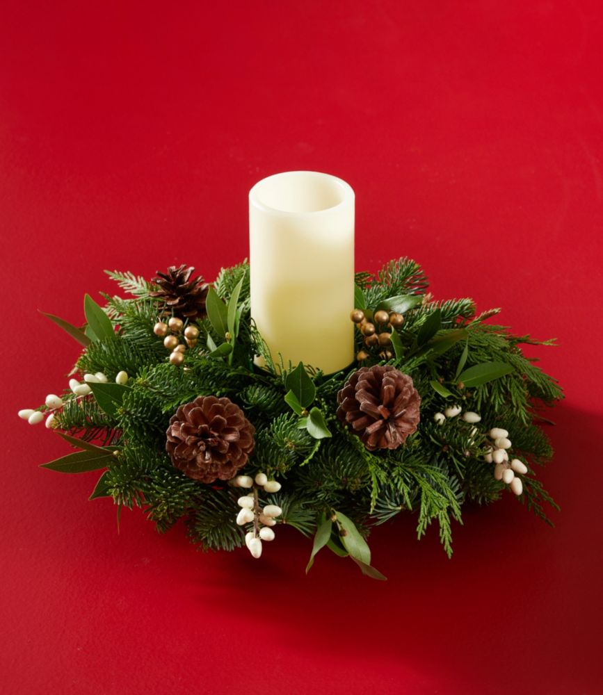 Winter White Centerpiece Pillar