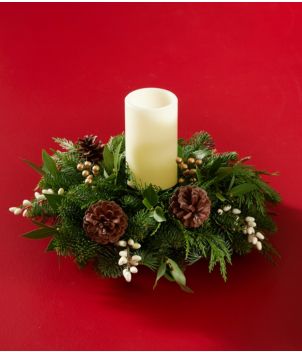 Winter White Centerpiece Pillar, New
