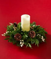 Winter White Centerpiece Pillar, One Color, small image number 0