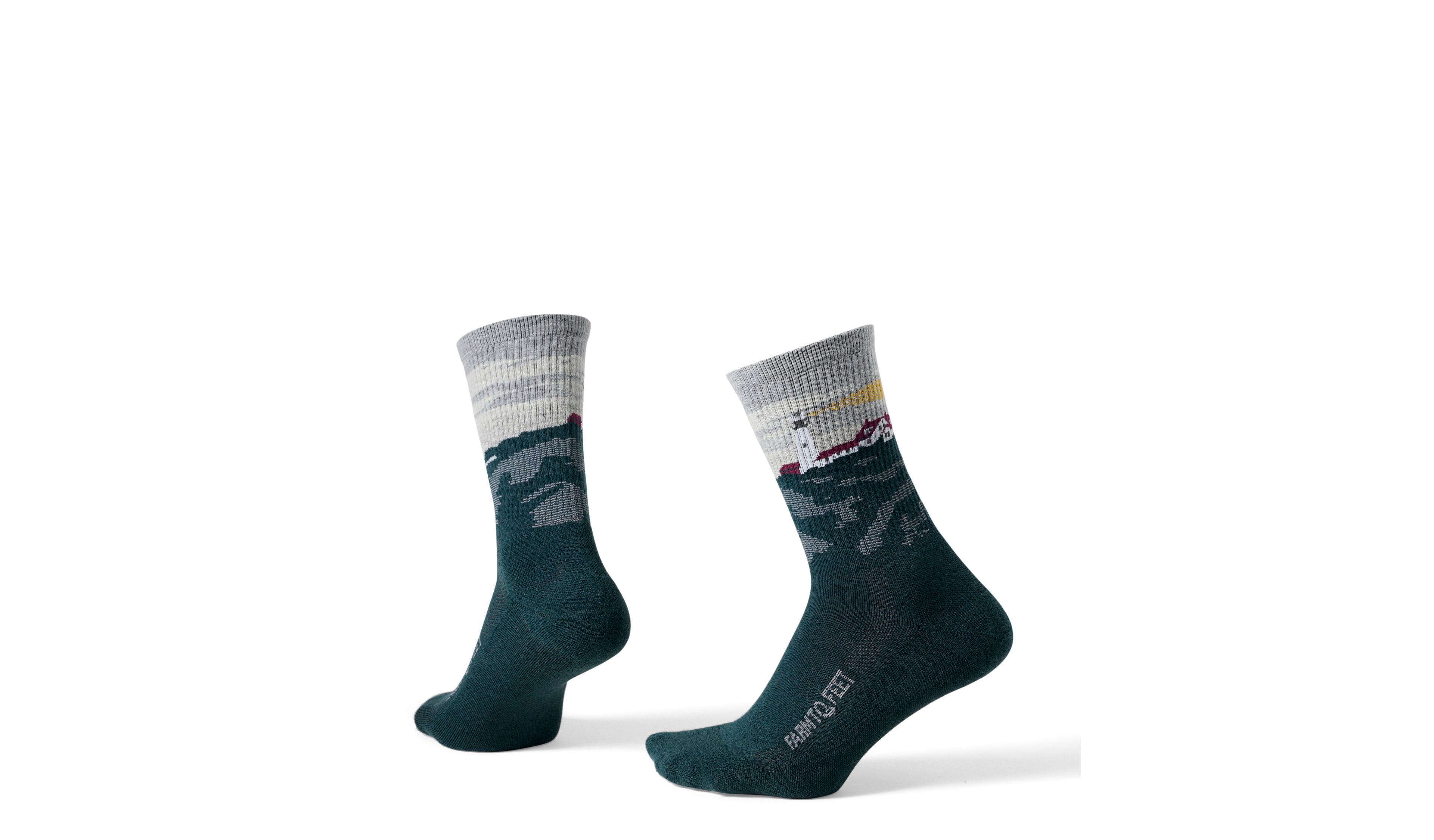 Adults' Farm to Feet Portland Headlight Lighthouse Light Cushion 3/4 Crew Socks