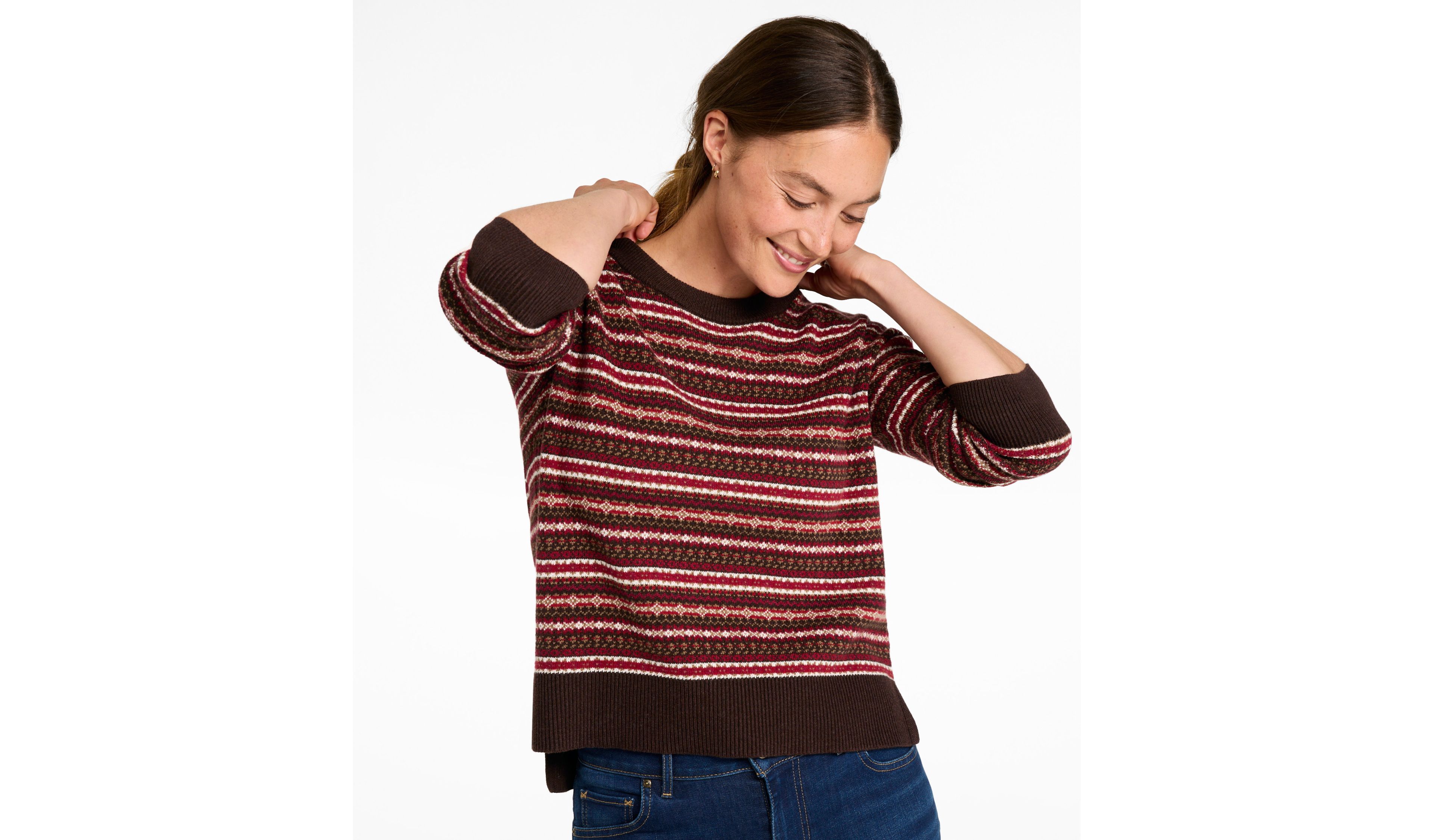 Women's Wicked Soft Cotton/Cashmere Crewneck Sweater, Pattern
