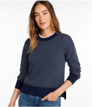 Women's Wicked Soft Cotton/Cashmere Crewneck Sweater, Pattern