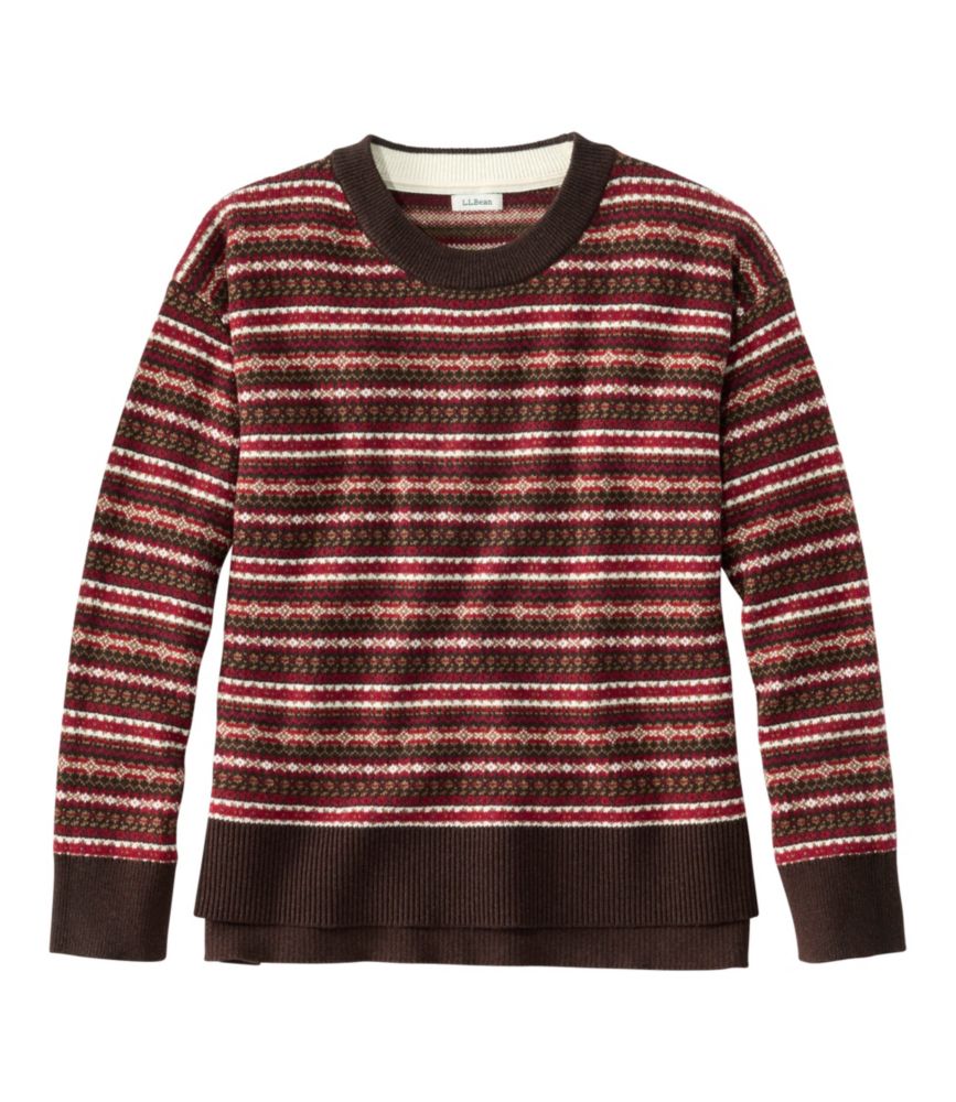 Women's Wicked Soft Cotton/Cashmere Crewneck Sweater, Pattern