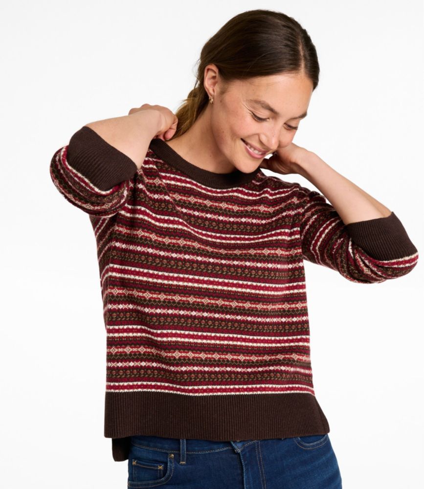 Women's Wicked Soft Cotton/Cashmere Crewneck Sweater, Pattern