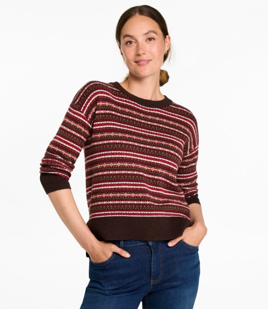Women's Wicked Soft Cotton/Cashmere Crewneck Sweater, Pattern