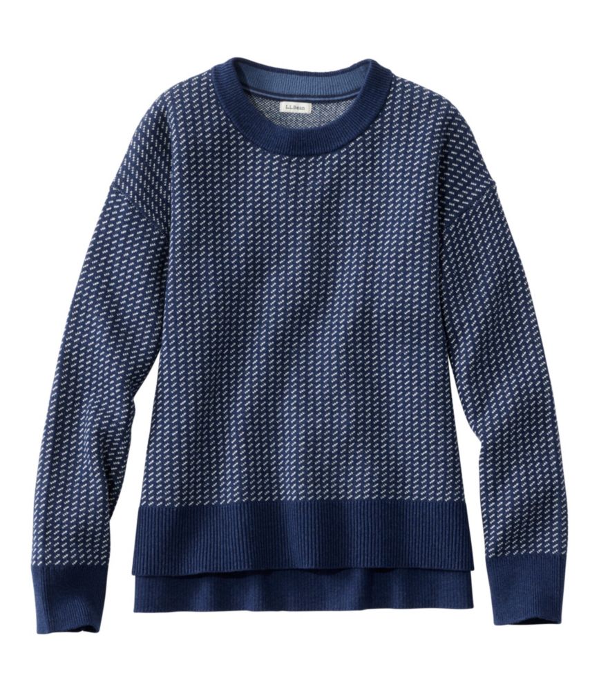 Women's Wicked Soft Cotton/Cashmere Crewneck Sweater, Pattern