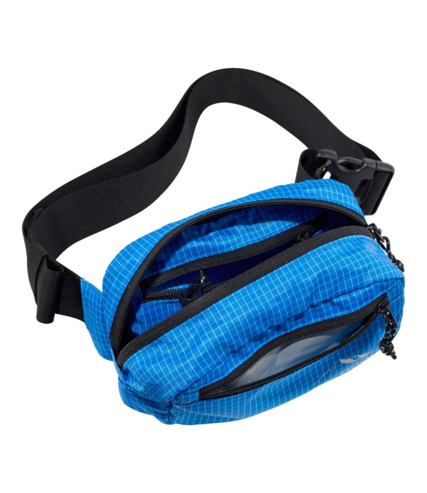 L.L.Bean Stowaway Waist Pack, Print, Medium Blue Grid, small image number 3