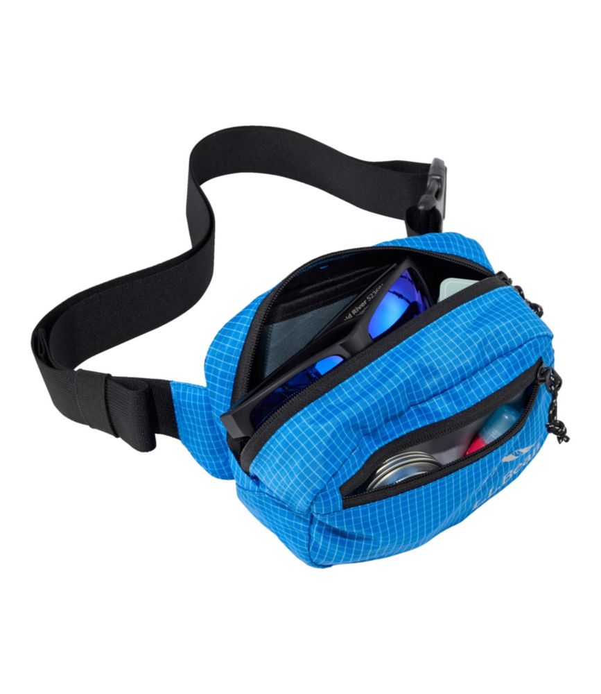 L.L.Bean Stowaway Waist Pack, Print, Medium Blue Grid, small image number 4
