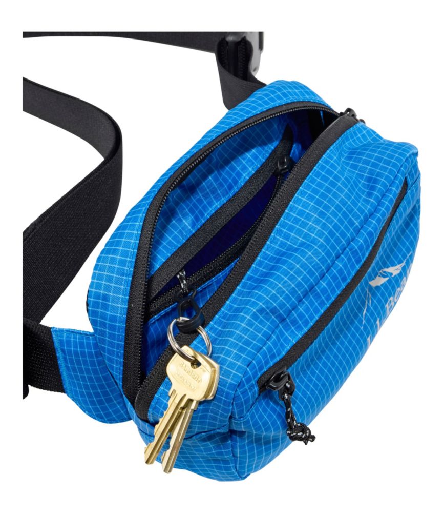 L.L.Bean Stowaway Waist Pack, Print, Medium Blue Grid, small image number 5