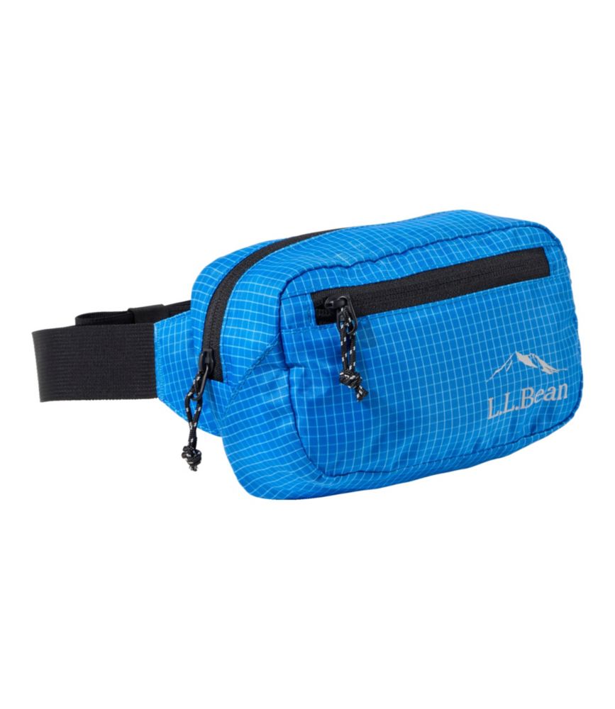L.L.Bean Stowaway Waist Pack, Print, Medium Blue Grid, small image number 1