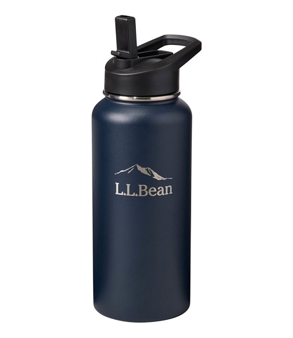 Bean Canteen Insulated Water Bottle Straw, 32 oz, Classic Navy, large image number 0