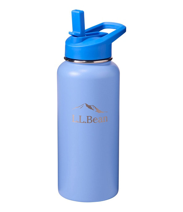 Bean Canteen Insulated Water Bottle Straw, 32 oz, Seaboard Blue, large image number 0