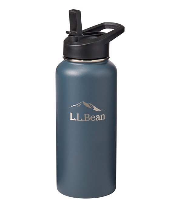 Bean Canteen Insulated Water Bottle Straw, 32 oz, Rangeley Blue, large image number 0