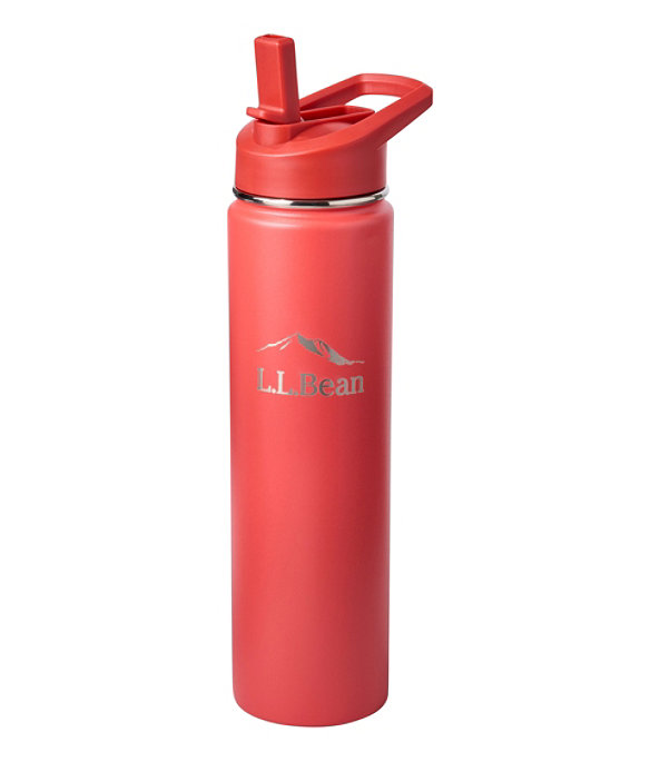 Bean Canteen Insulated Water Bottle Straw, 25 oz, Cherry Tomato, large image number 0