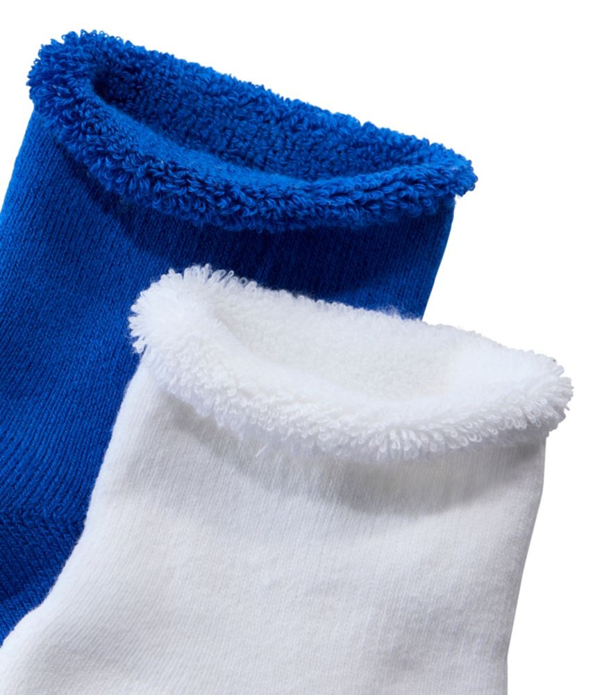 Kids' Cozy Rangeley Micro Crew Socks, 2-Pack, Cobalt Sea/White, small image number 2