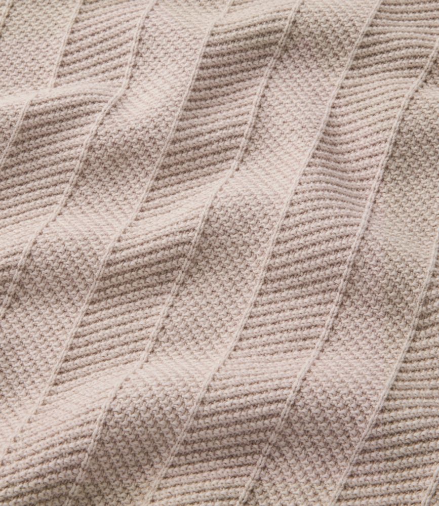 Men's Sunwashed Textured Cotton Sweater, Herringbone 1/4 Zip