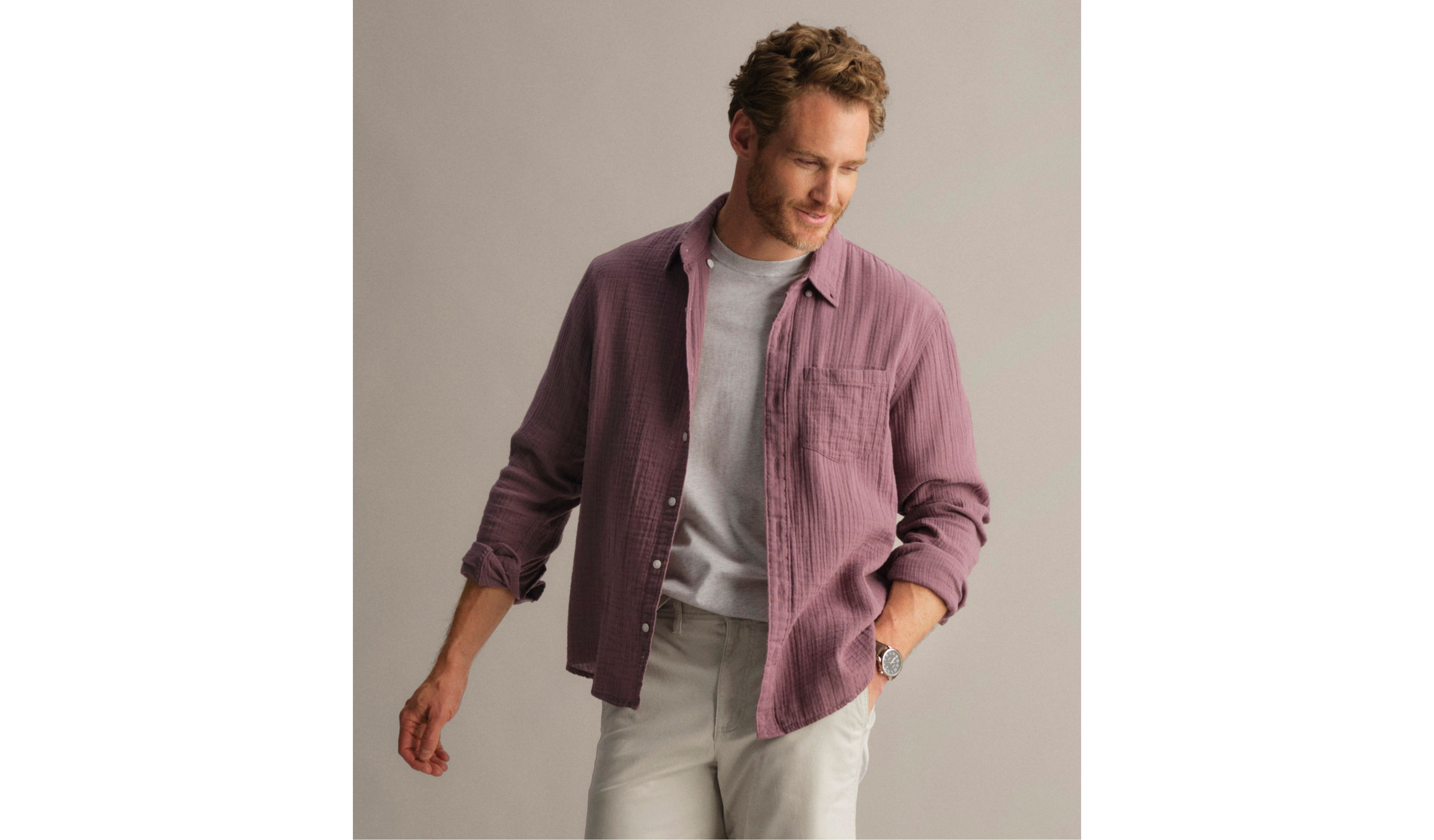 Men's Cloud Gauze Shirt, Slightly Fitted