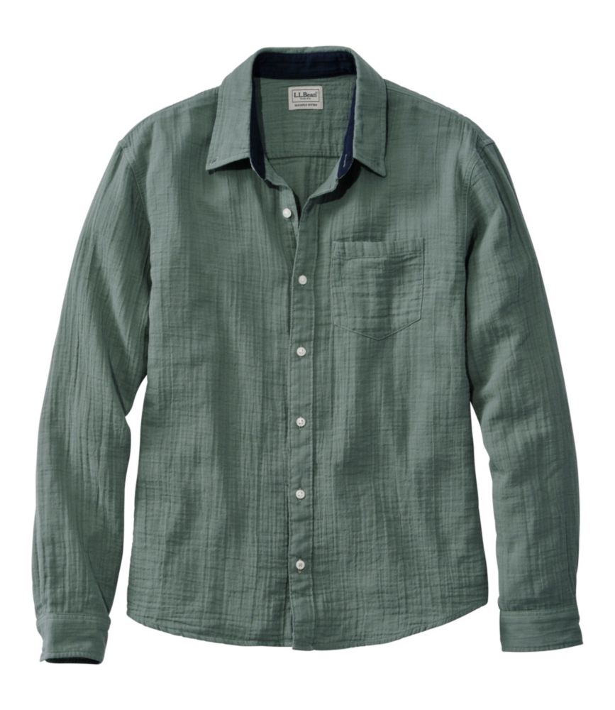 Men's Cloud Gauze Shirt, Long-Sleeve, Slightly Fitted Untucked Fit