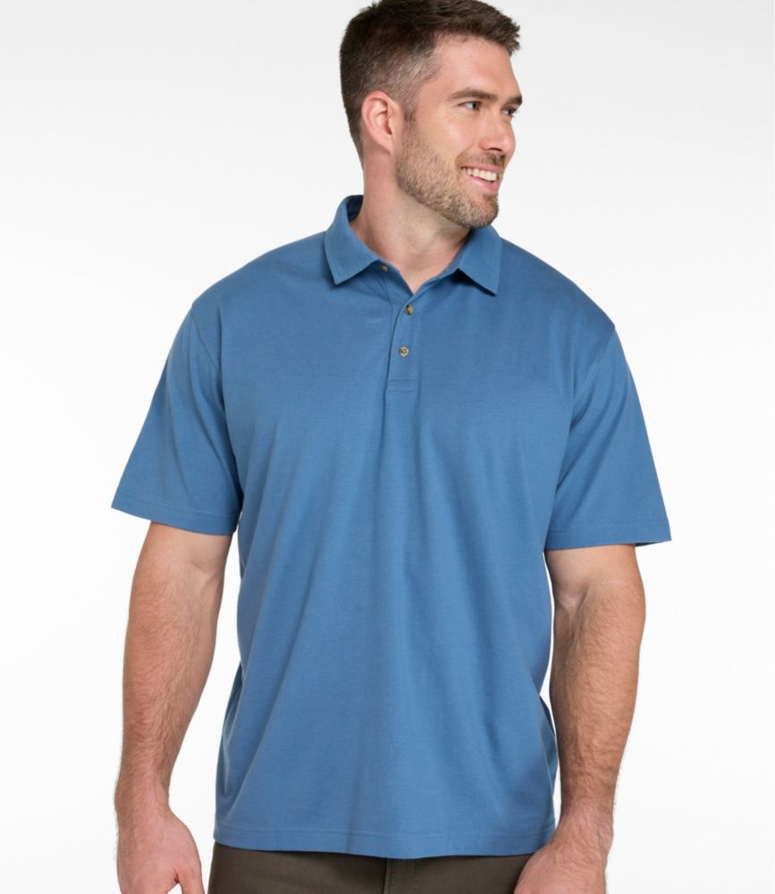 Men's Carefree Unshrinkable Polo, Short-Sleeve, Without Pocket, Delta Blue, small image number 4