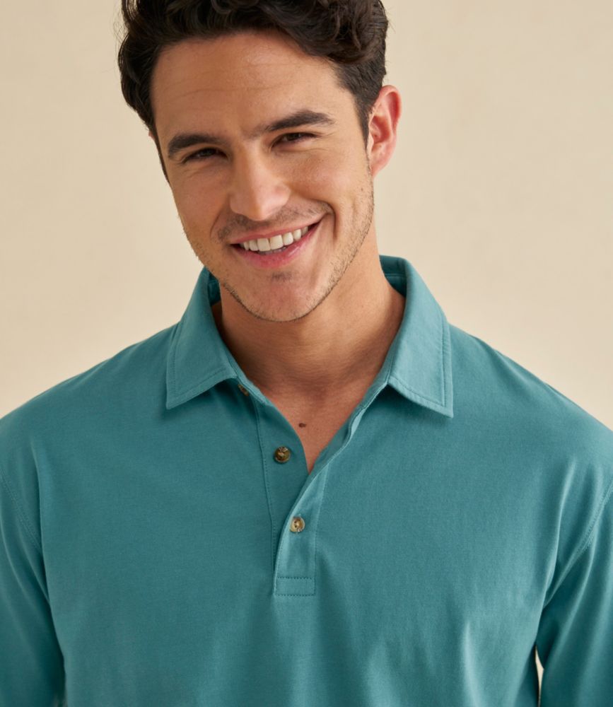 Men's Carefree Unshrinkable Polo, Short-Sleeve, Without Pocket, Delta Blue, small image number 9