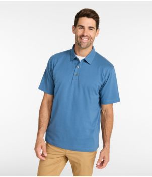 Men's Carefree Unshrinkable Polo, Short-Sleeve, Without Pocket, New