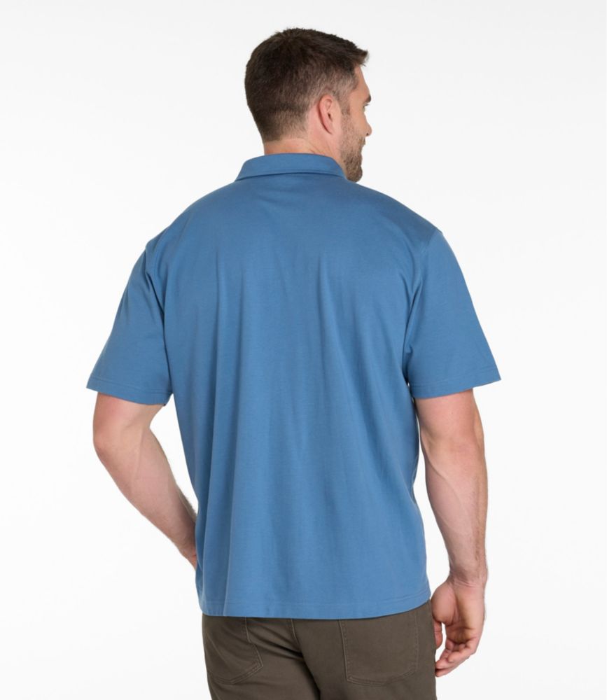 Men's Carefree Unshrinkable Polo, Short-Sleeve, Without Pocket