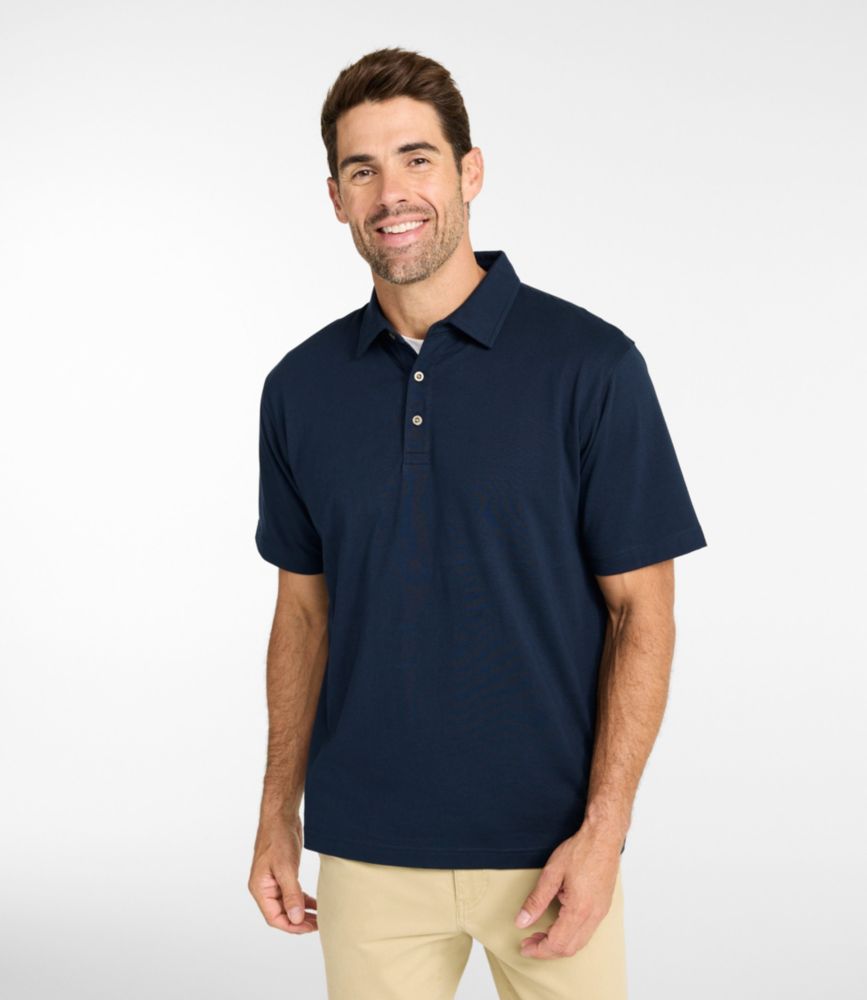 Men's Carefree Unshrinkable Polo, Short-Sleeve, Without Pocket