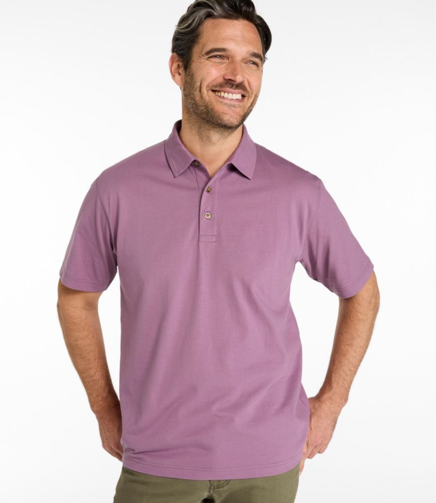 Men's Carefree Unshrinkable Polo, Short-Sleeve, Without Pocket