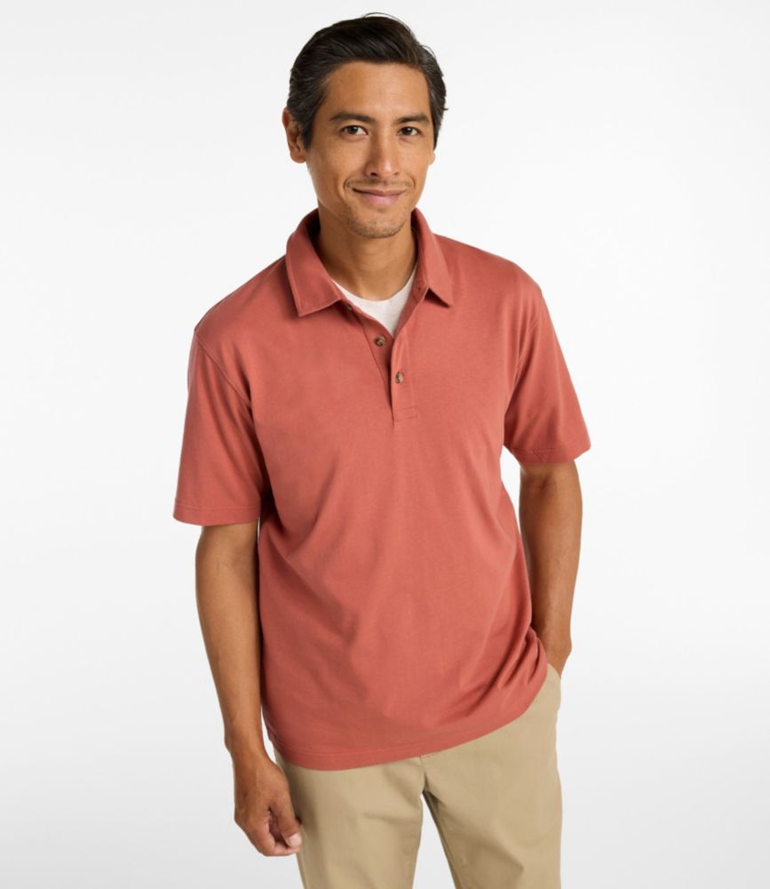 Men's Carefree Unshrinkable Polo, Short-Sleeve, Without Pocket