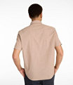 Comfort Stretch Performance Chambray Short Sleeve Shirt Slightly Fitted Men's Regular, Camel Brown, small image number 2