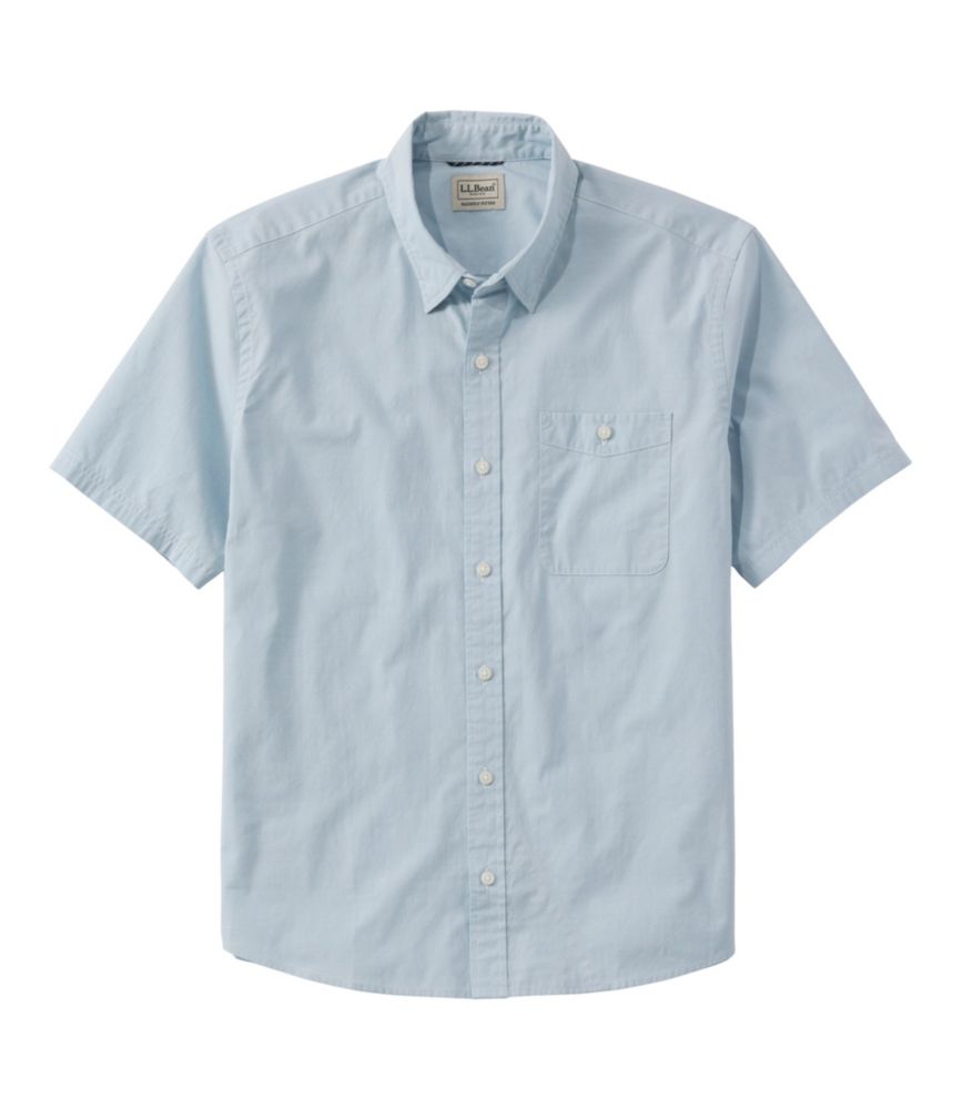 Men's Comfort Stretch Chambray Shirt, Short-Sleeve